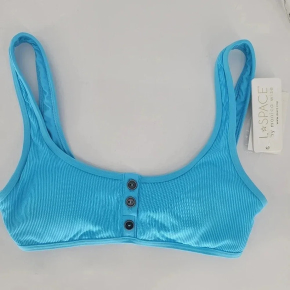 L Space womens Robbie Bikini Top Blue Xsmall - Picture 2 of 5